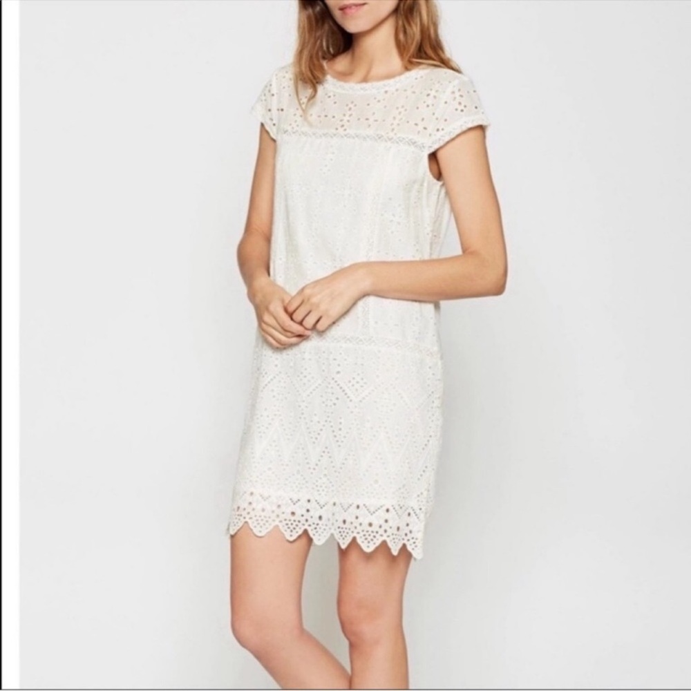 Joie eyelet sheath short dress 
Porcelain white color Size Small